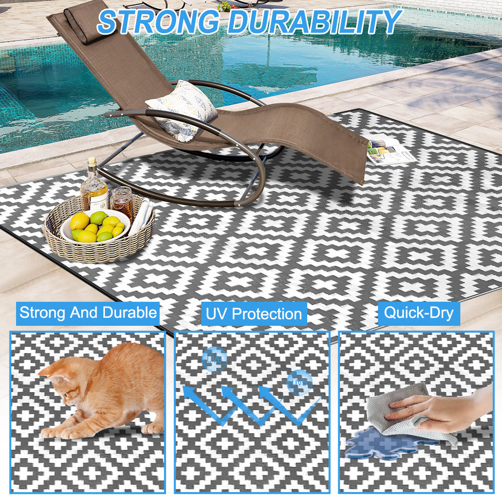 Double-Sided Diamond Outdoor Rug