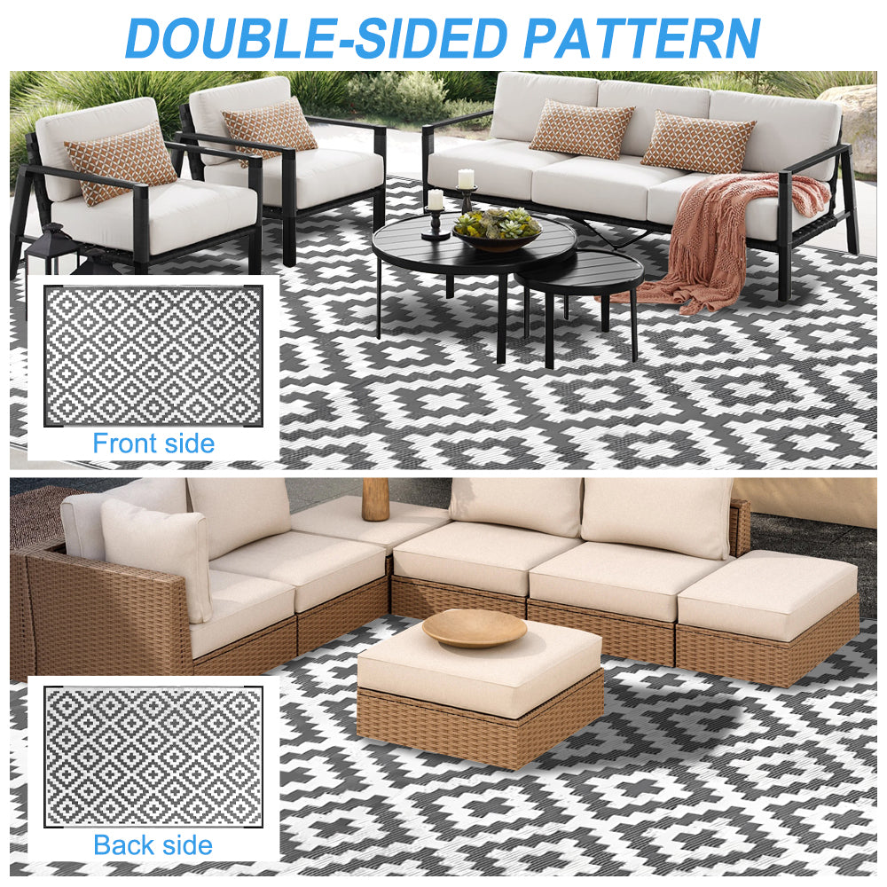 Double-Sided Diamond Outdoor Rug