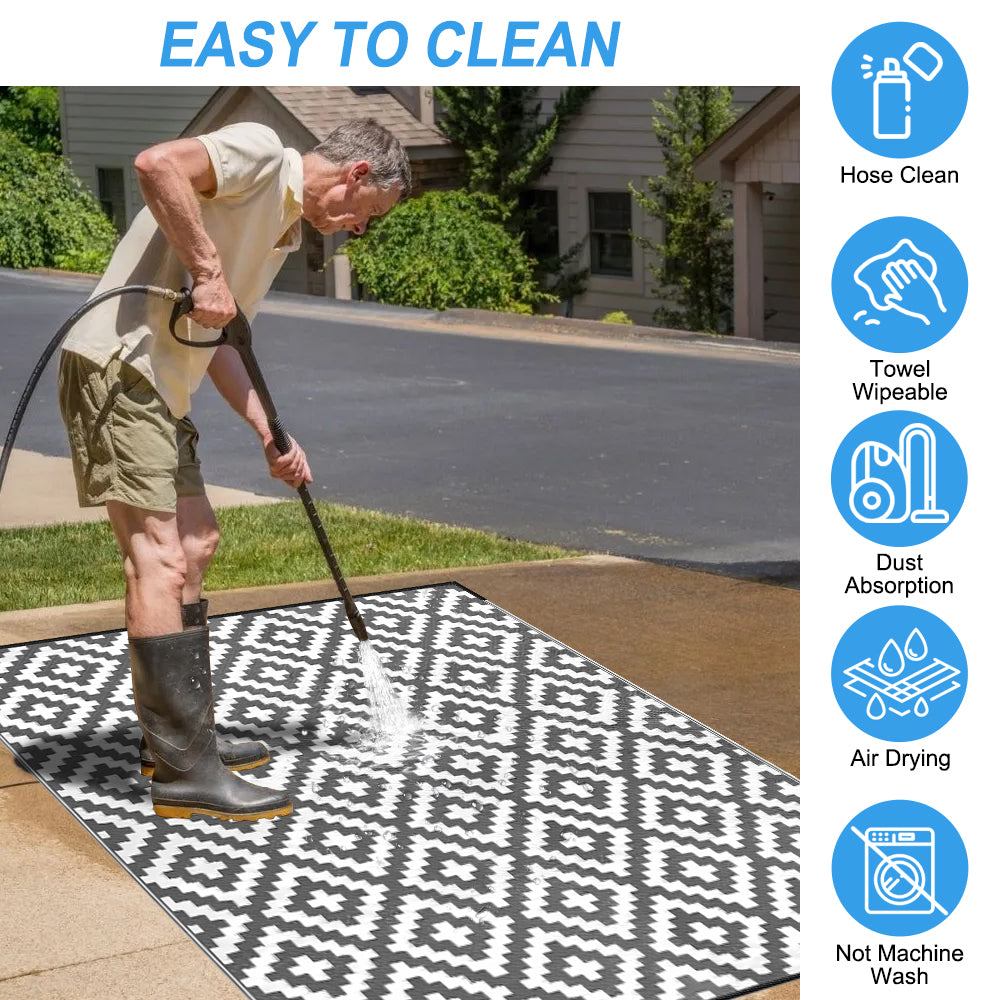 Double-Sided Diamond Outdoor Rug