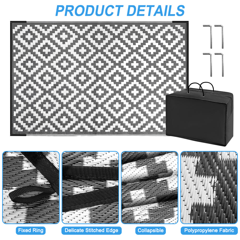 Double-Sided Diamond Outdoor Rug