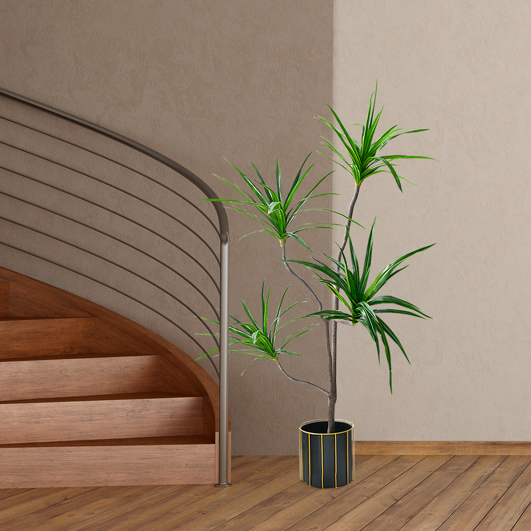 SOGA 4X 180cm Realistic Artificial Dracaena, Rubberised Silk Cloth + Iron Wire, Home Decor