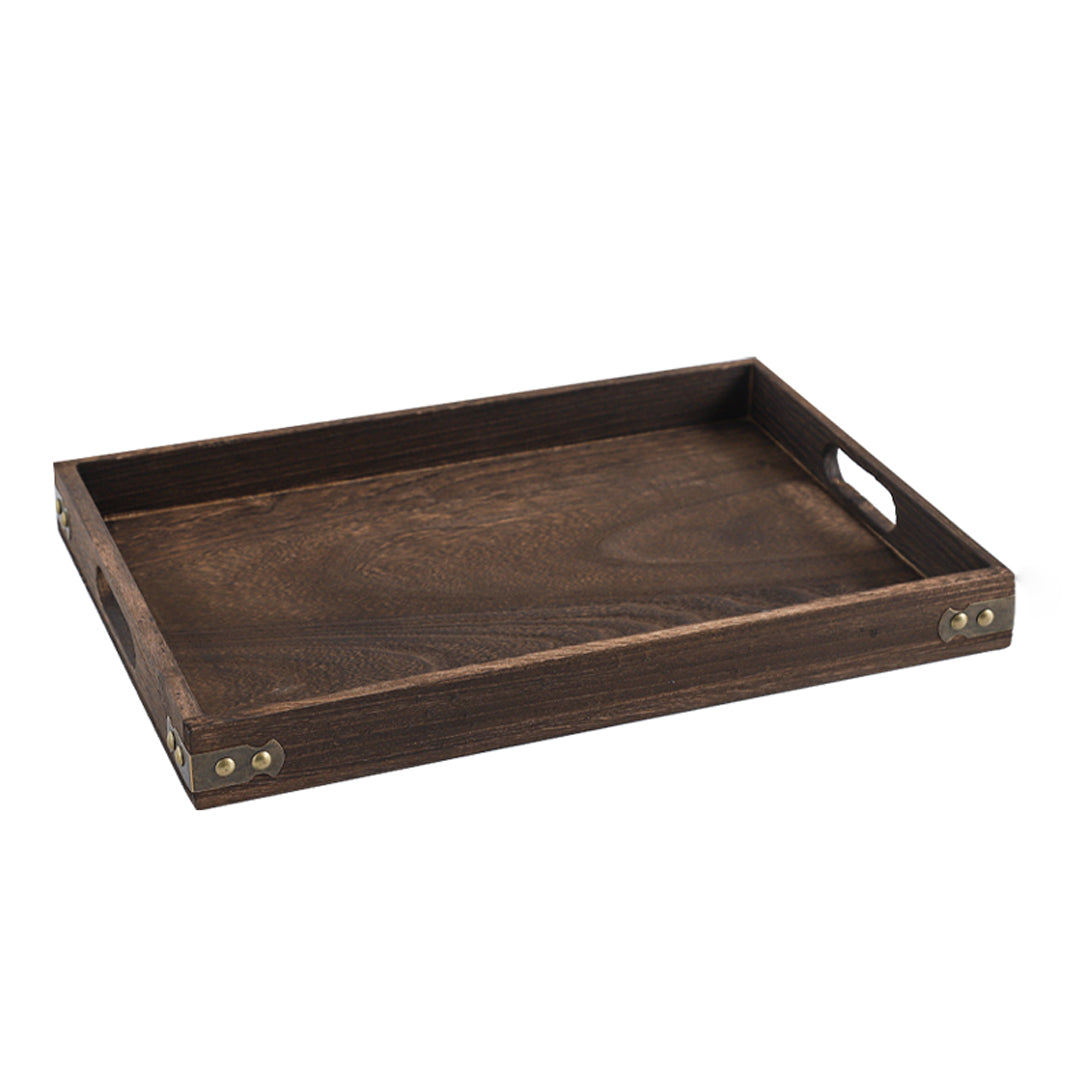 Rectangular Wooden Food Tray