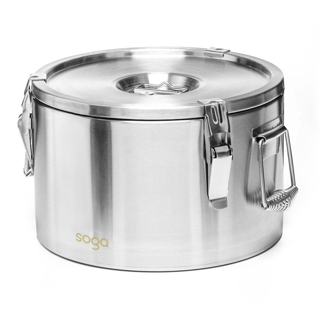 SOGA 10L 304 Stainless Steel Insulated Food Carrier Warmer Container