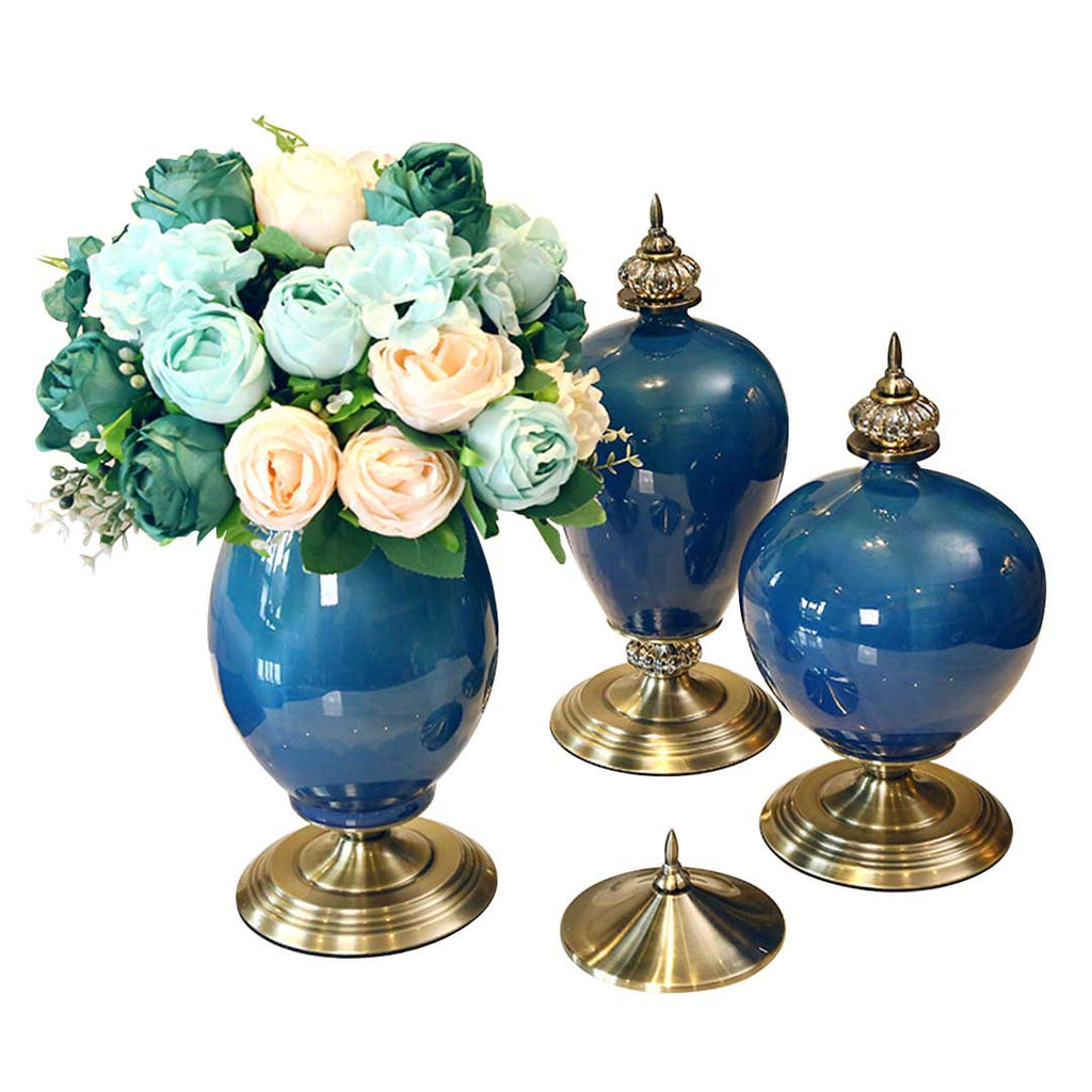 Ceramic Oval Flower Vase Set