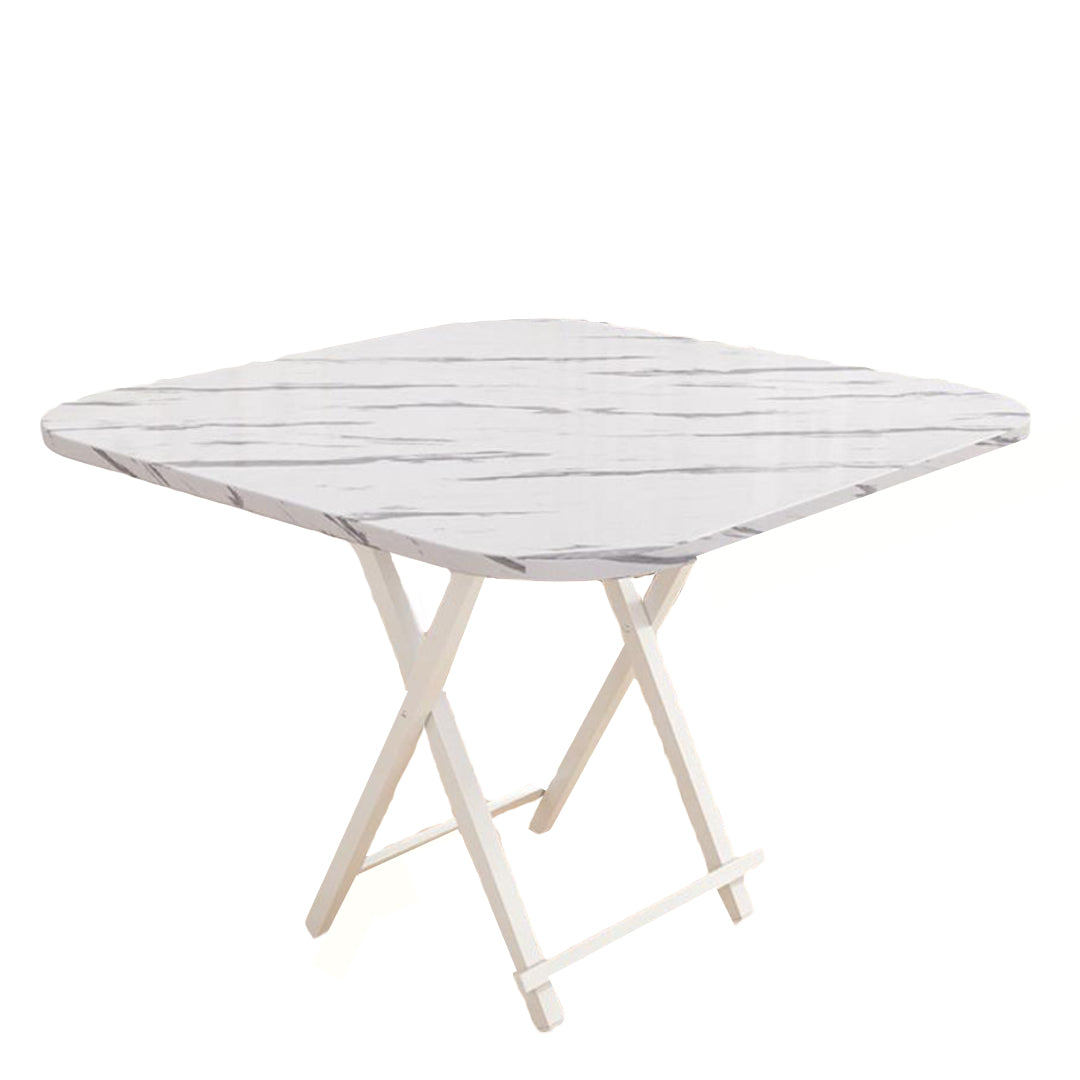 White Portable Square Table