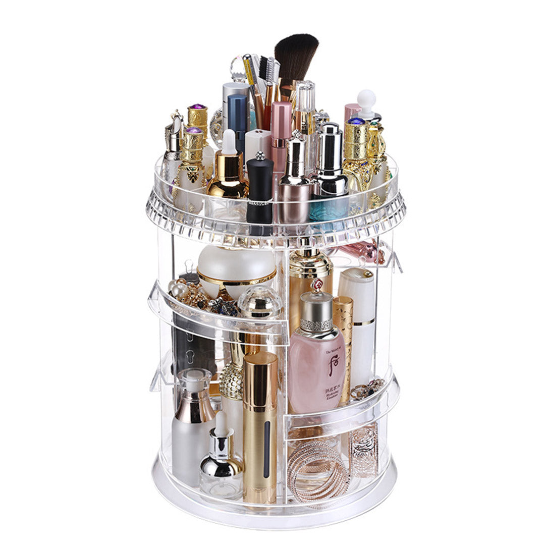 Rotating Makeup Organiser With Led Light