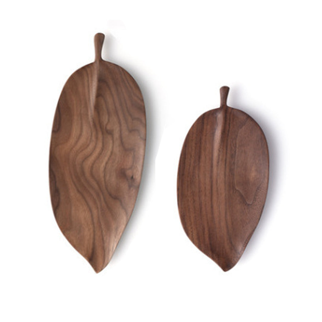 Leaf Shape Wooden Tray