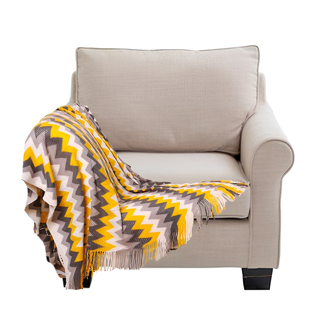 Zigzag Striped Throw Blanket