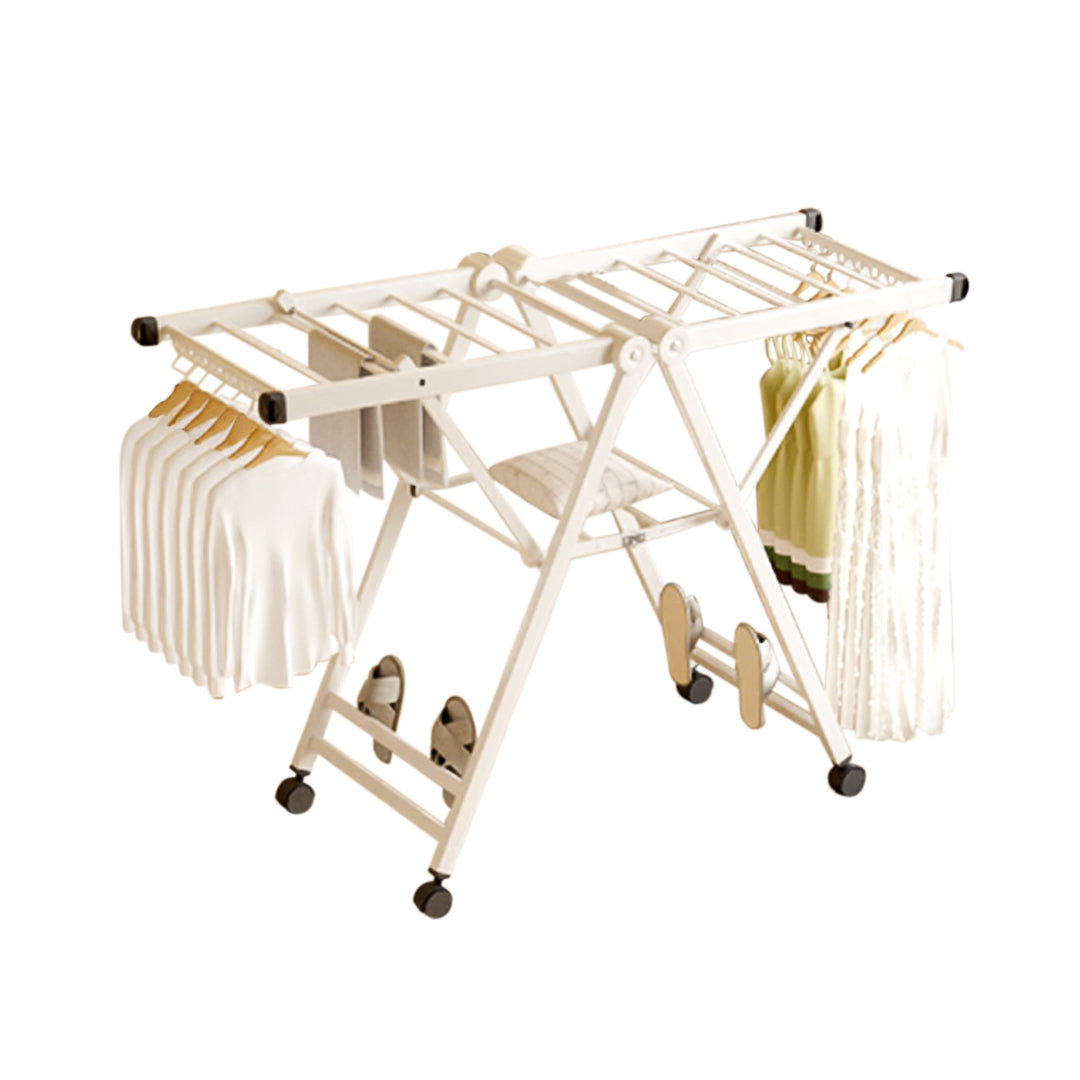 SOGA 160cm Portable Wing Shape Clothes Drying Rack Foldable Space-Saving Laundry Holder