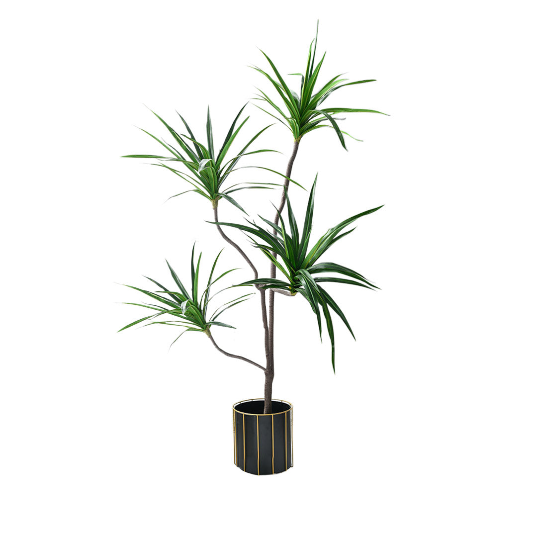 SOGA 180cm Realistic Artificial Dracaena, Rubberised Silk Cloth + Iron Wire, Home Decor