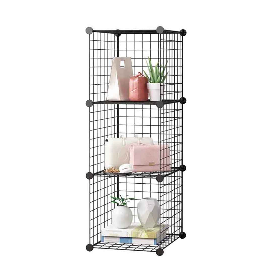 Black Portable Cube Storage Organiser