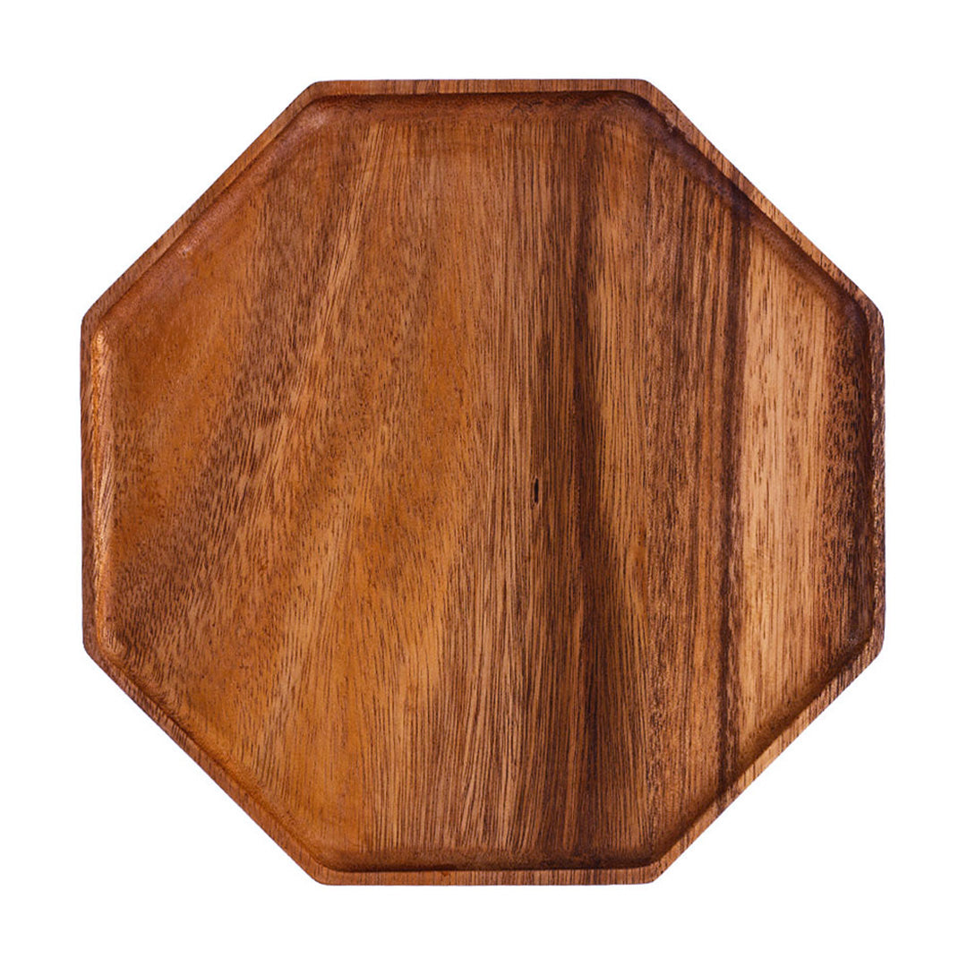 Octagon Wooden Serving Tray