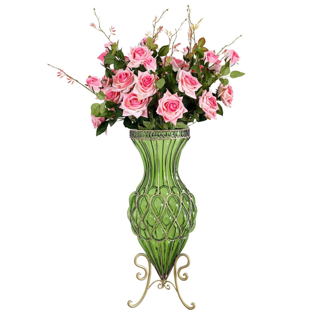 Glass Vase With Artificial Flower