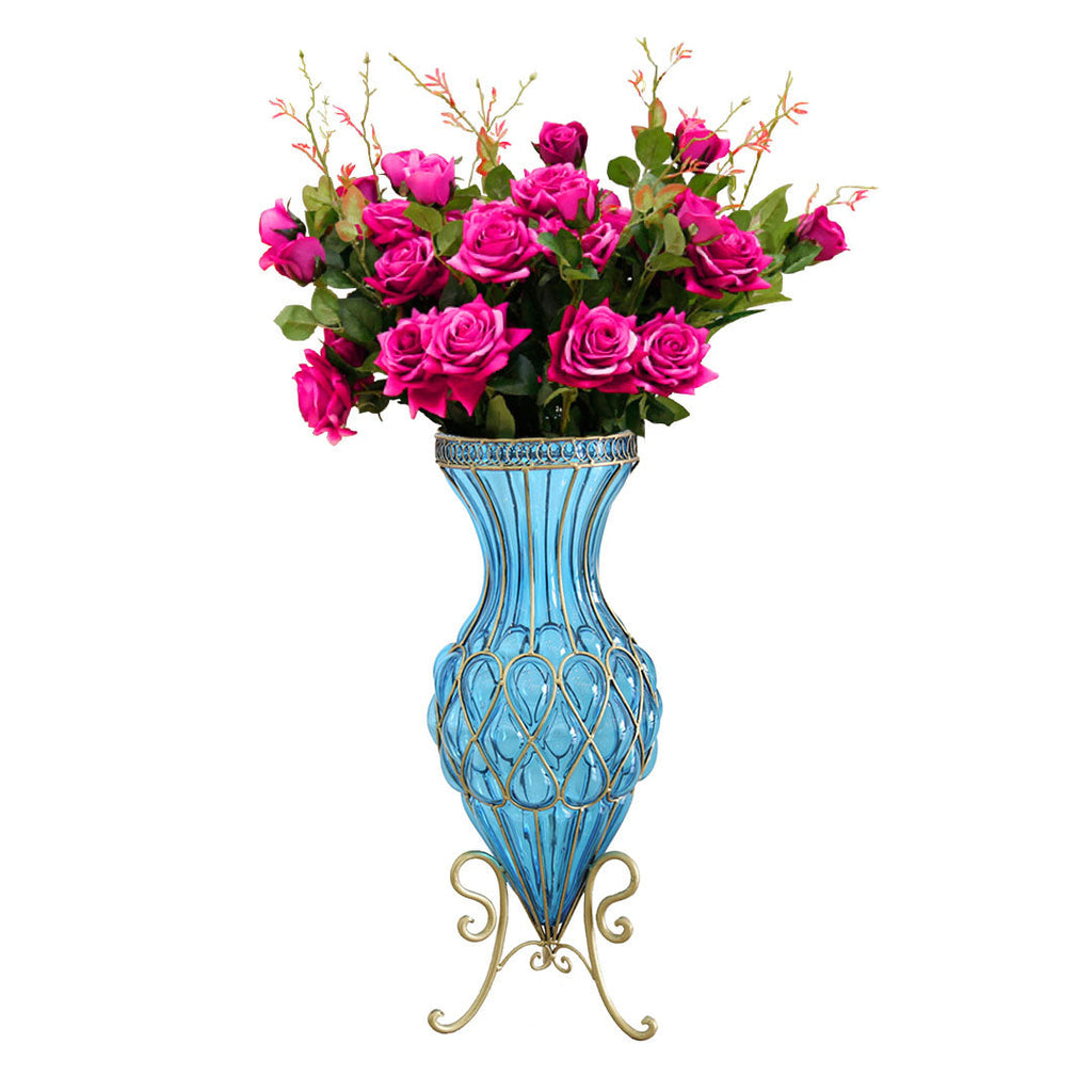 Glass Vase With Artificial Flower