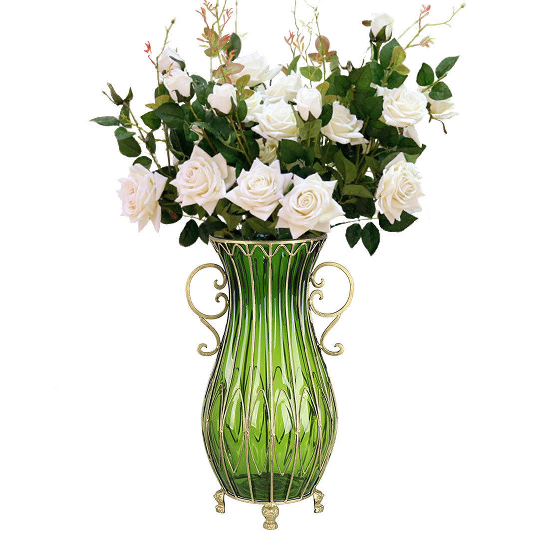 Vase WIth Artificial Flower Set