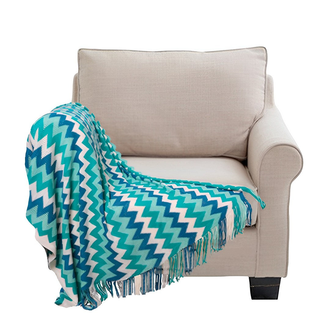 Zigzag Striped Throw Blanket