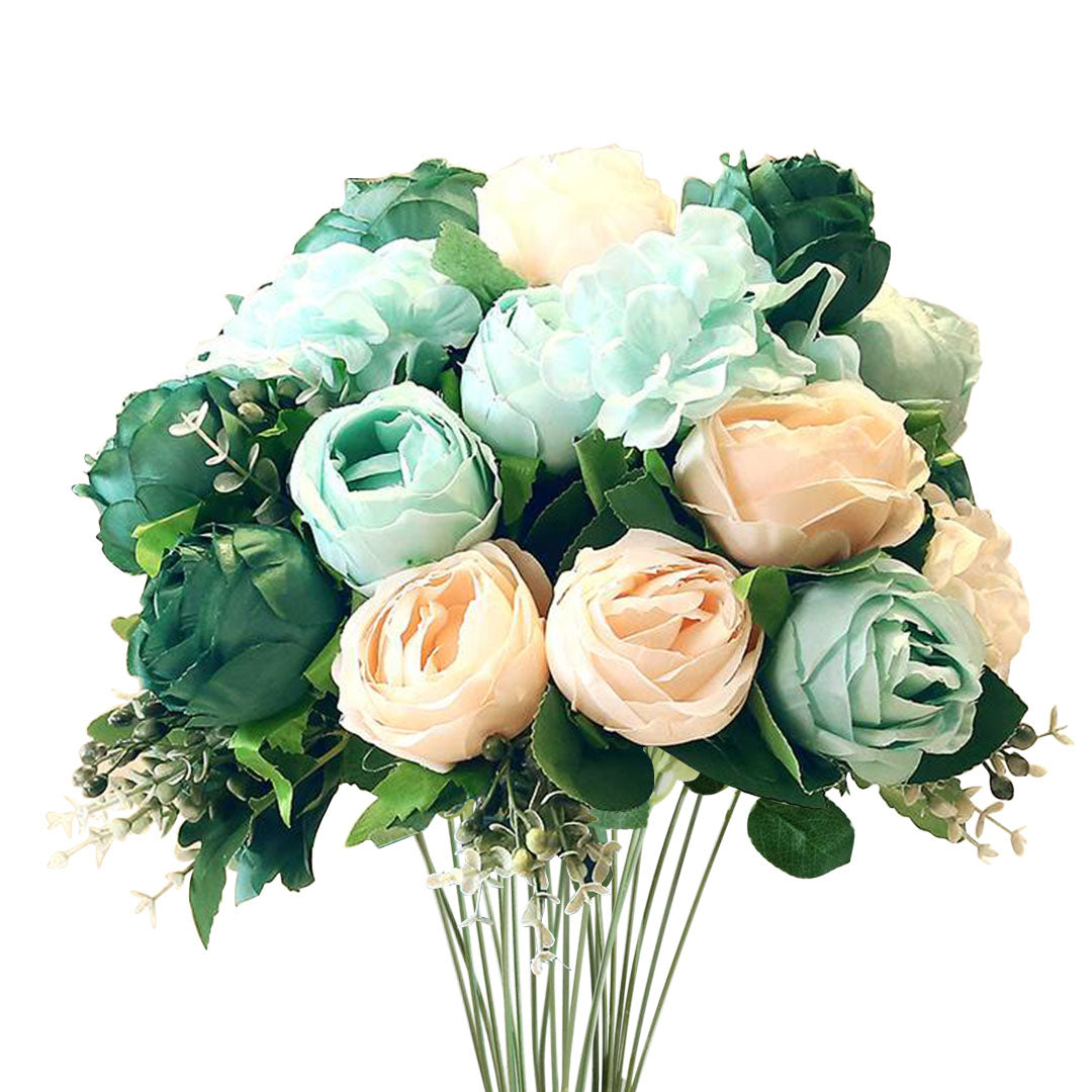 Artificial Silk Rose Bouquet (15-Pcs)