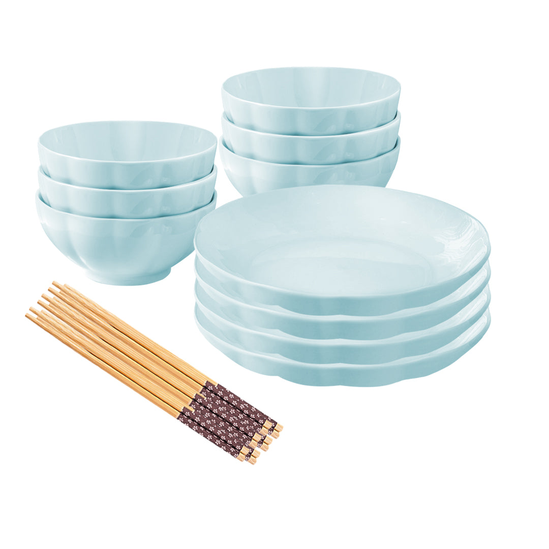 Light Blue Ceramic Dinnerware Set