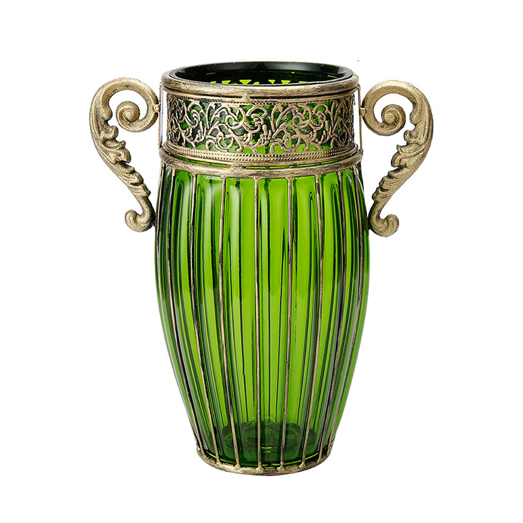 Flower Vase with Metal Handle