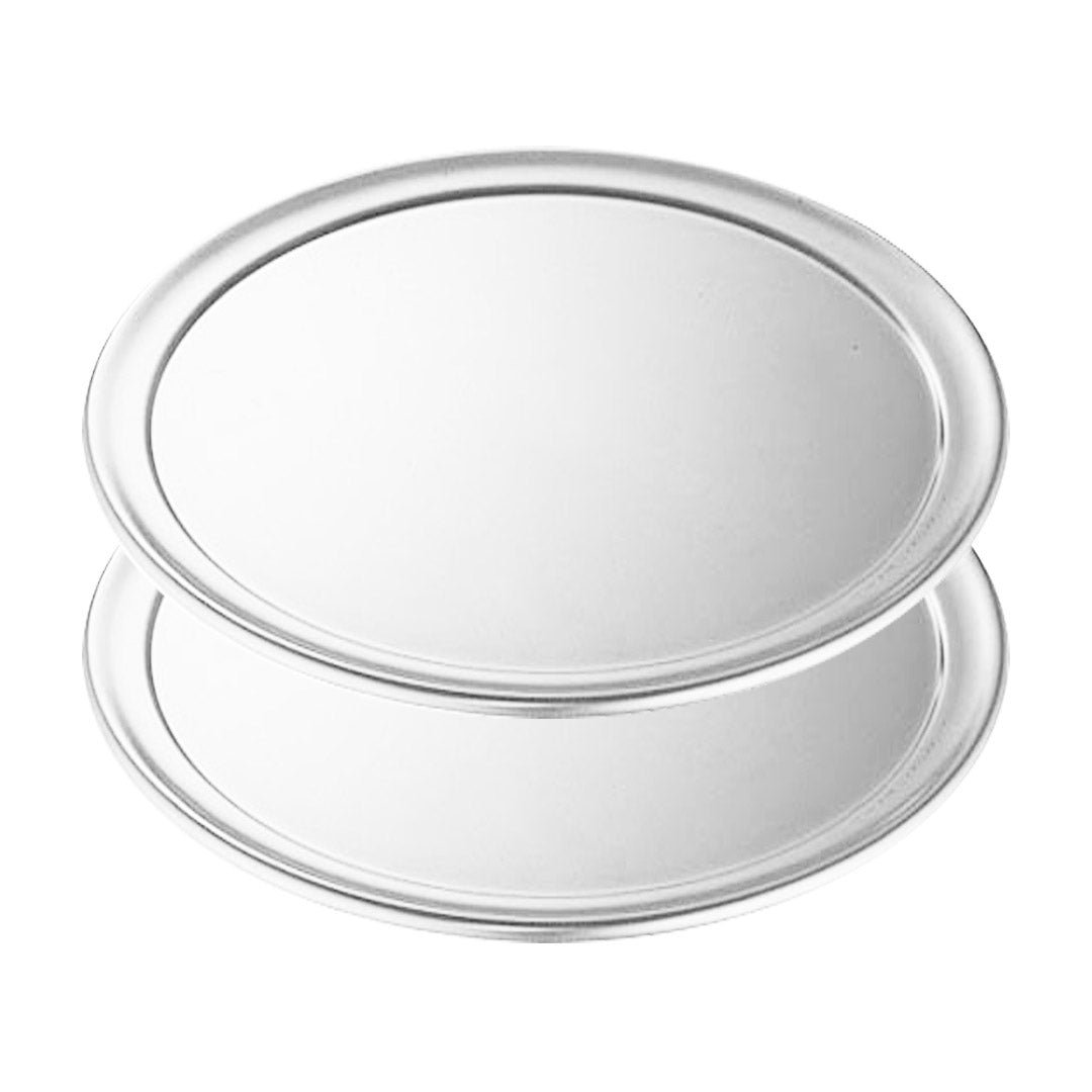 SOGA 2X 11-inch Round Aluminum Steel Pizza Tray Home Oven Baking Plate Pan