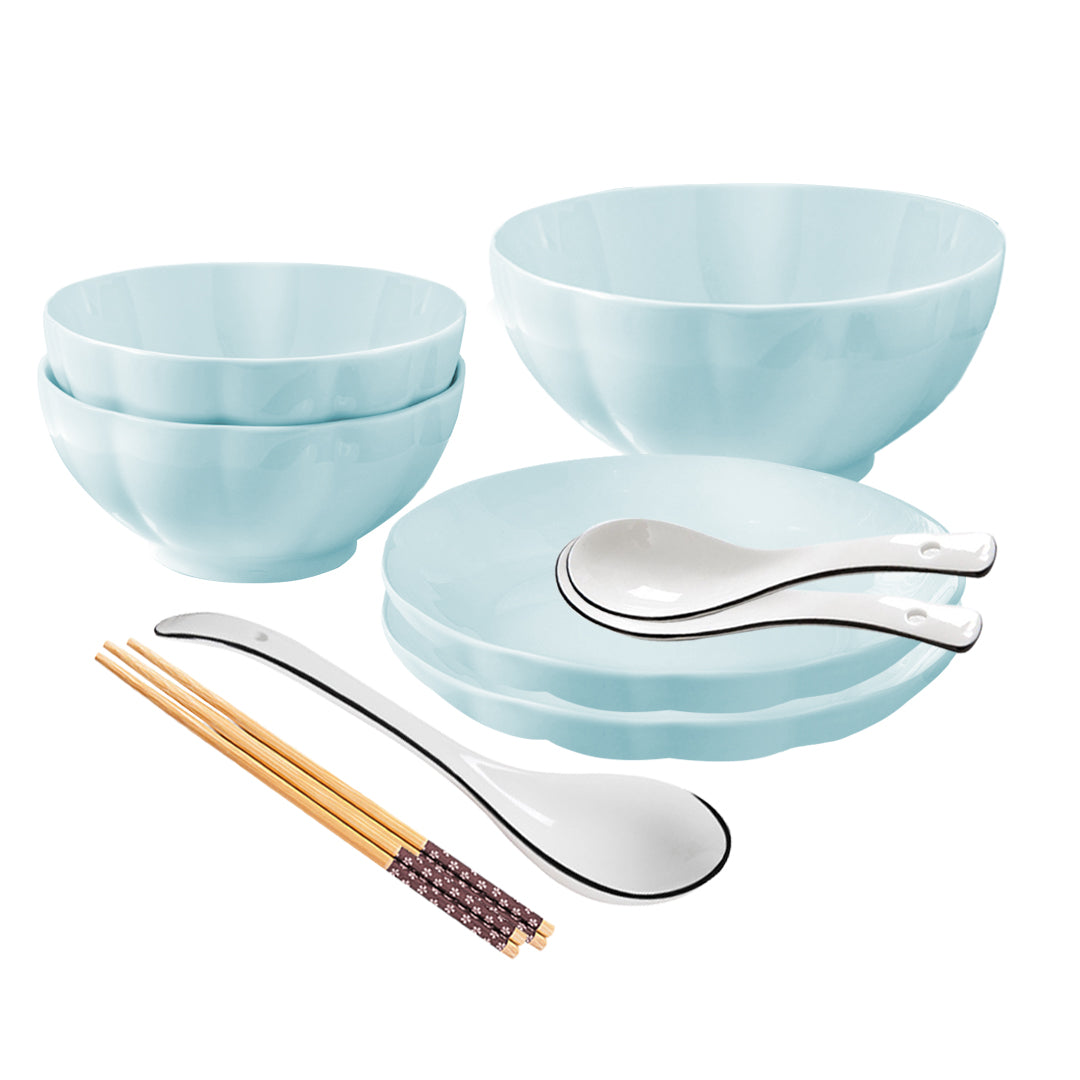 Light Blue Ceramic Dinnerware Set