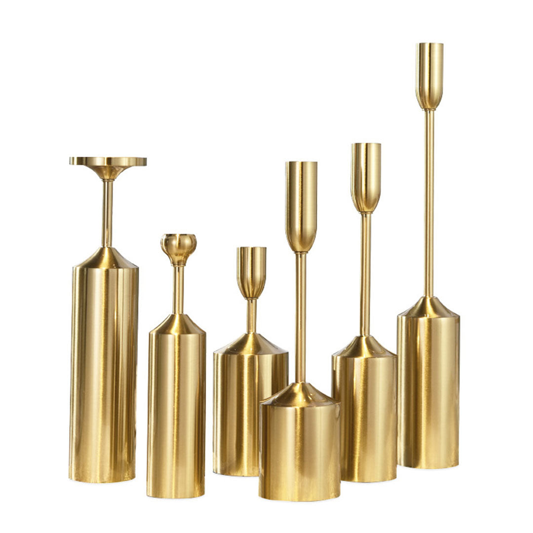 Gold Candleholder Set (6-pieces)