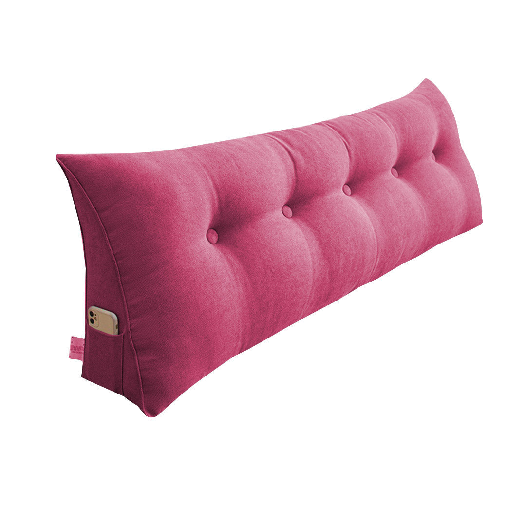 SOGA 180cm Pink Triangular Wedge Bed Pillow Headboard Backrest Bedside Tatami Cushion Home Decor