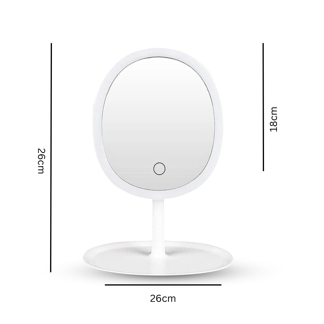 White Oval Smart LED Mirror