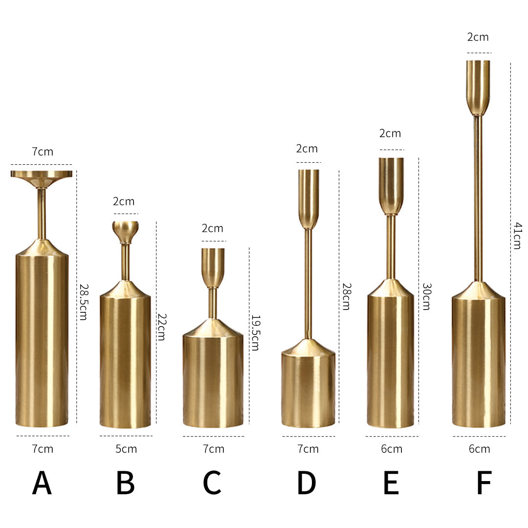 Gold Candleholder Set (6-pieces)