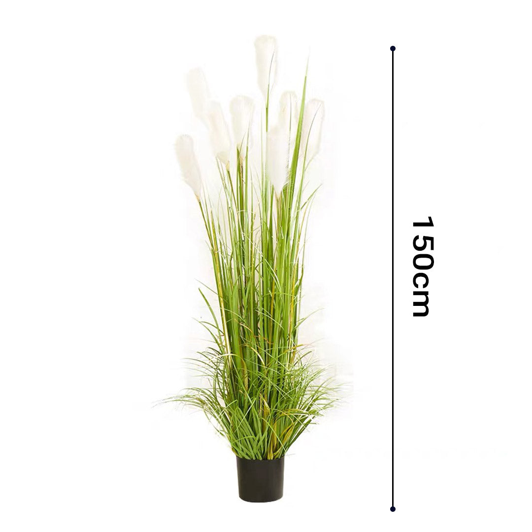 SOGA 150cm Green Artificial Indoor Potted Reed Grass Tree Fake Plant Simulation Decorative