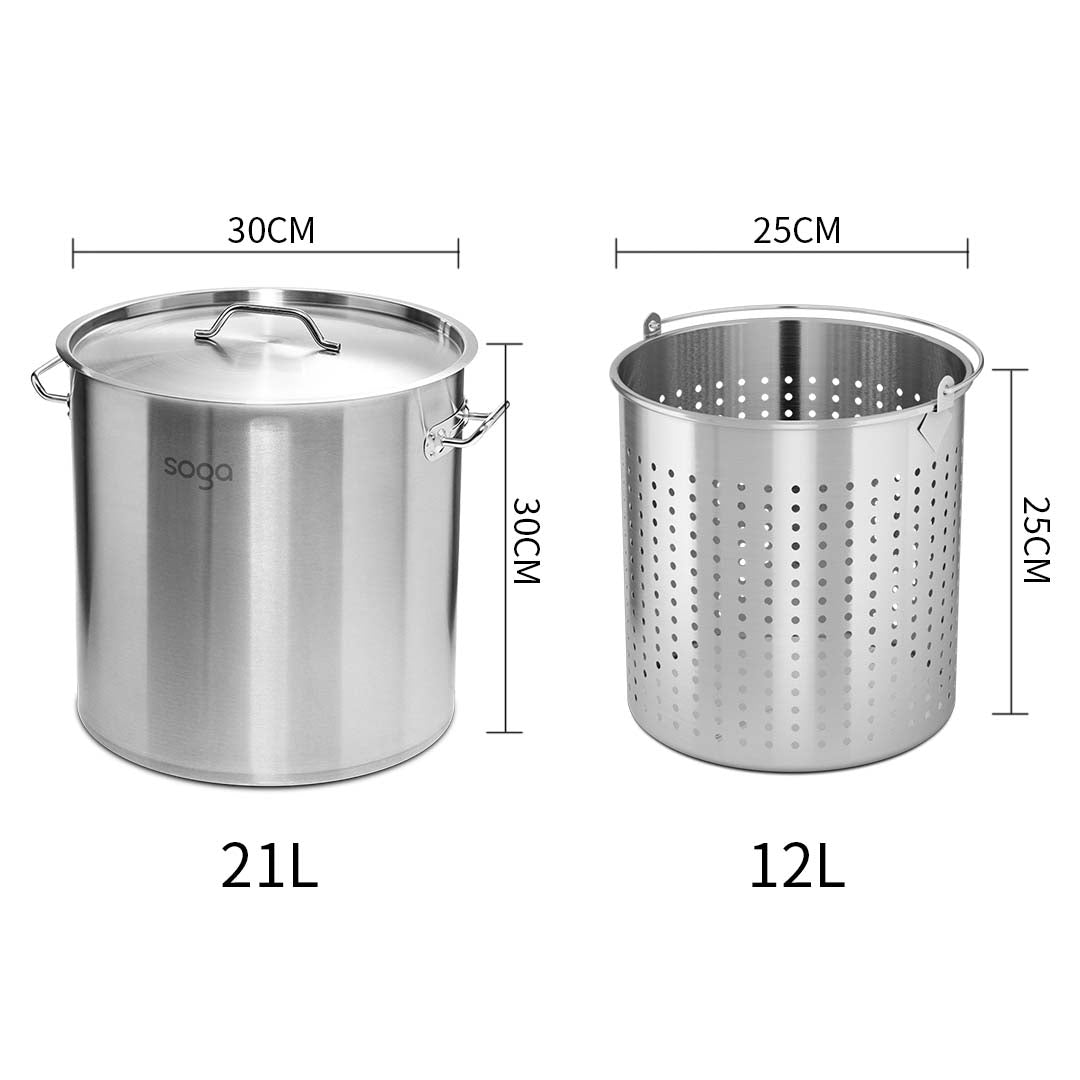 Stockpot With Strainer Basket