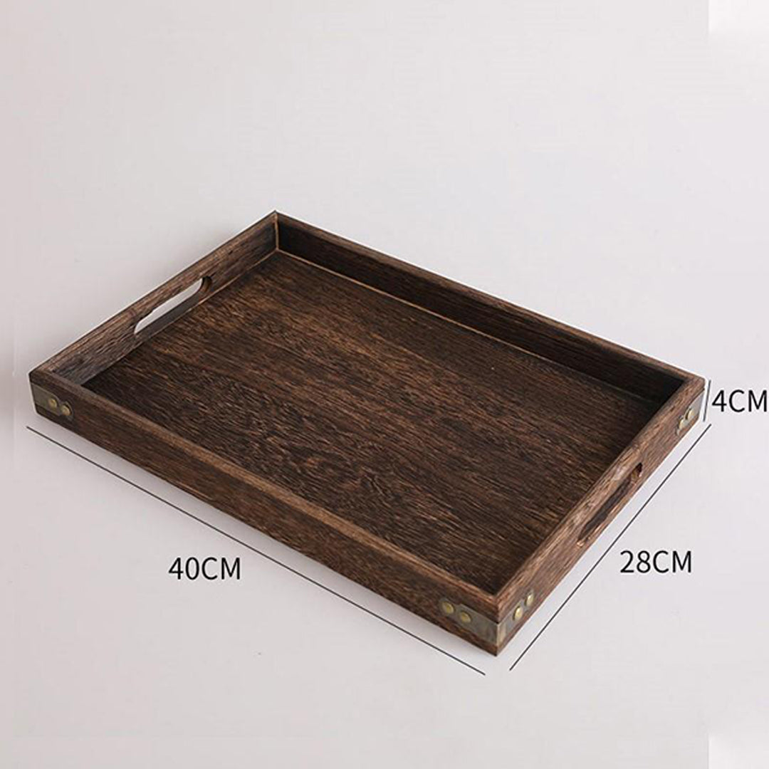 Rectangular Wooden Food Tray