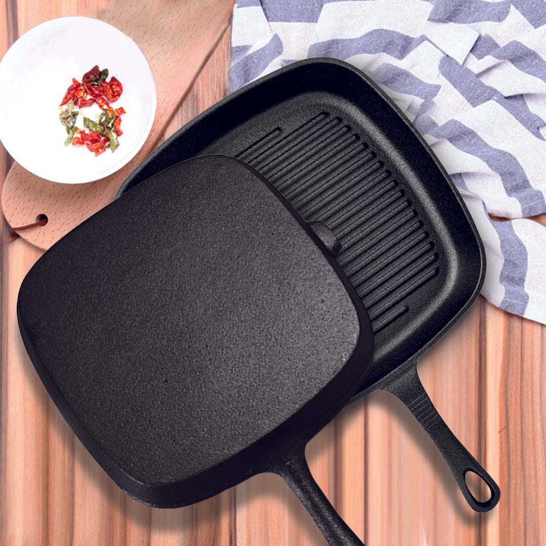 Square Ribbed Sizzle Pan