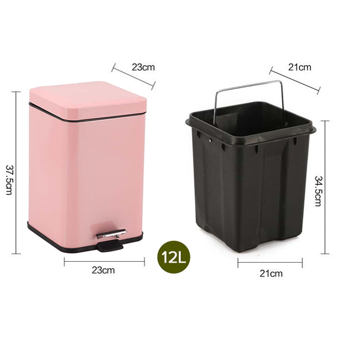 Square Pedal Trash Bin