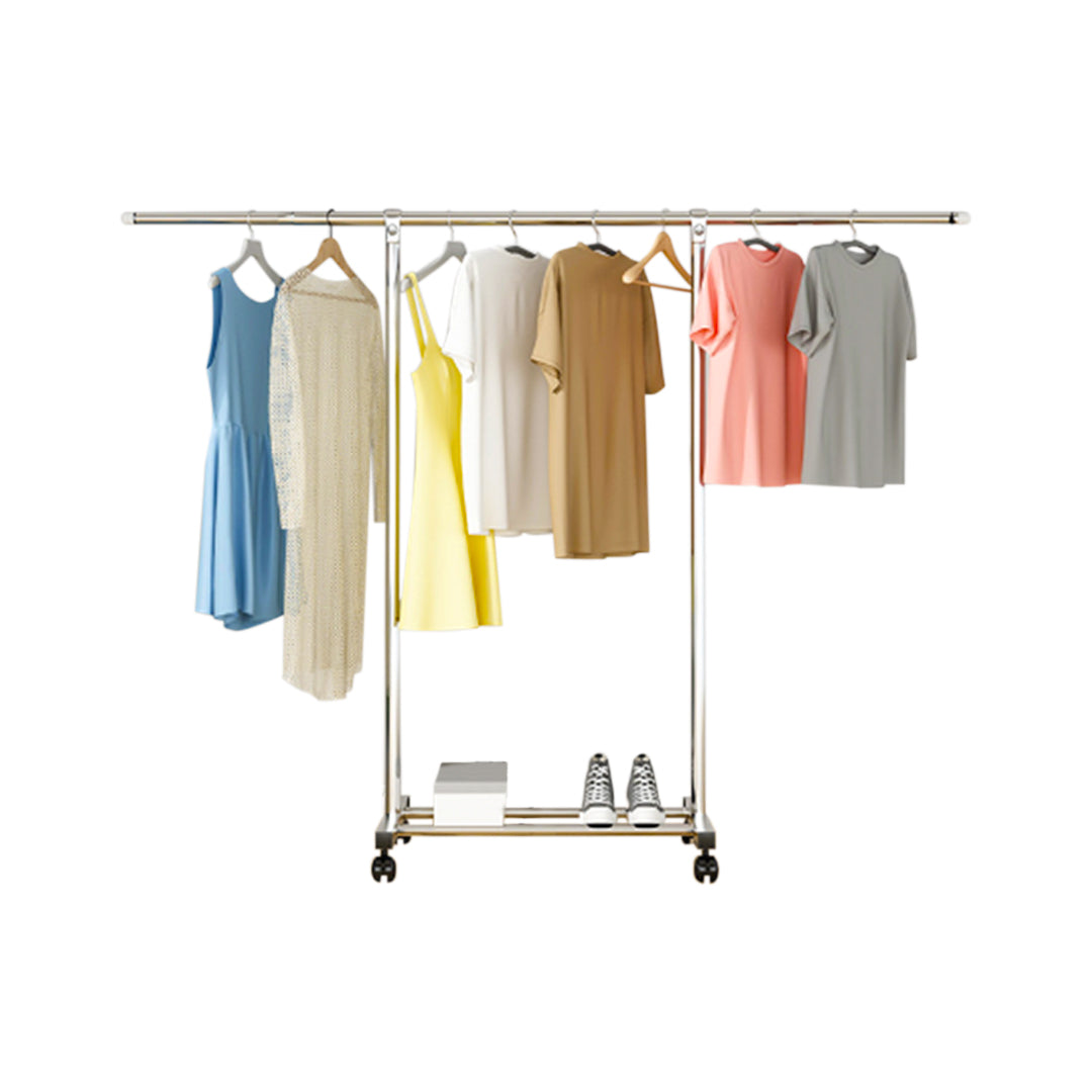 SOGA 2X 180cm Stainless Steel Floor-Standing Clothes Rack - Durable and Space-Saving Laundry Organizer