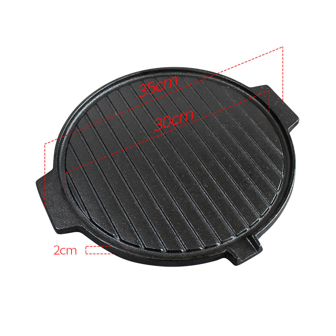 Round Cast Iron BBQ Pan