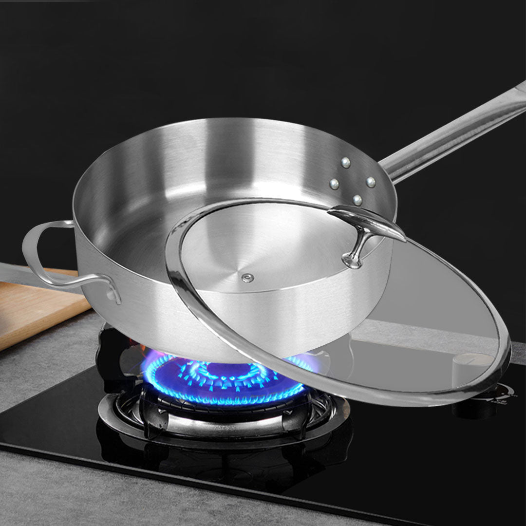 Stainless Steel Saucepan With Glass Lid