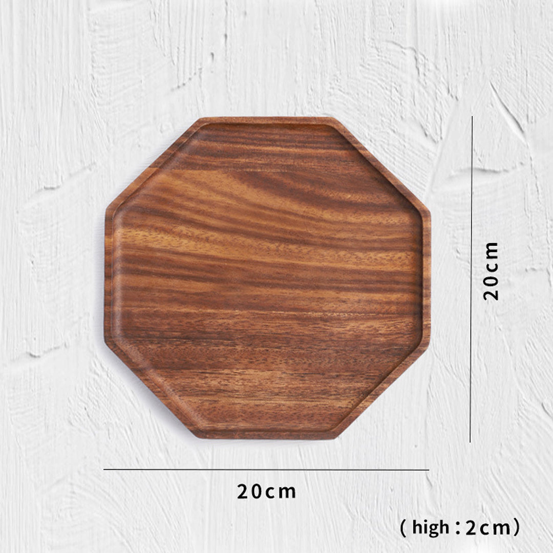 Octagon Wooden Serving Tray