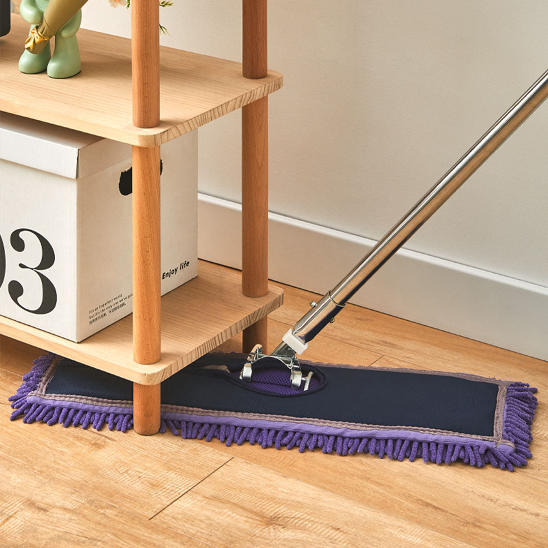 SOGA 3X 90x22 Purple Microfiber Flat Mop Floor Cleaning Pads Rotating Dust Remover