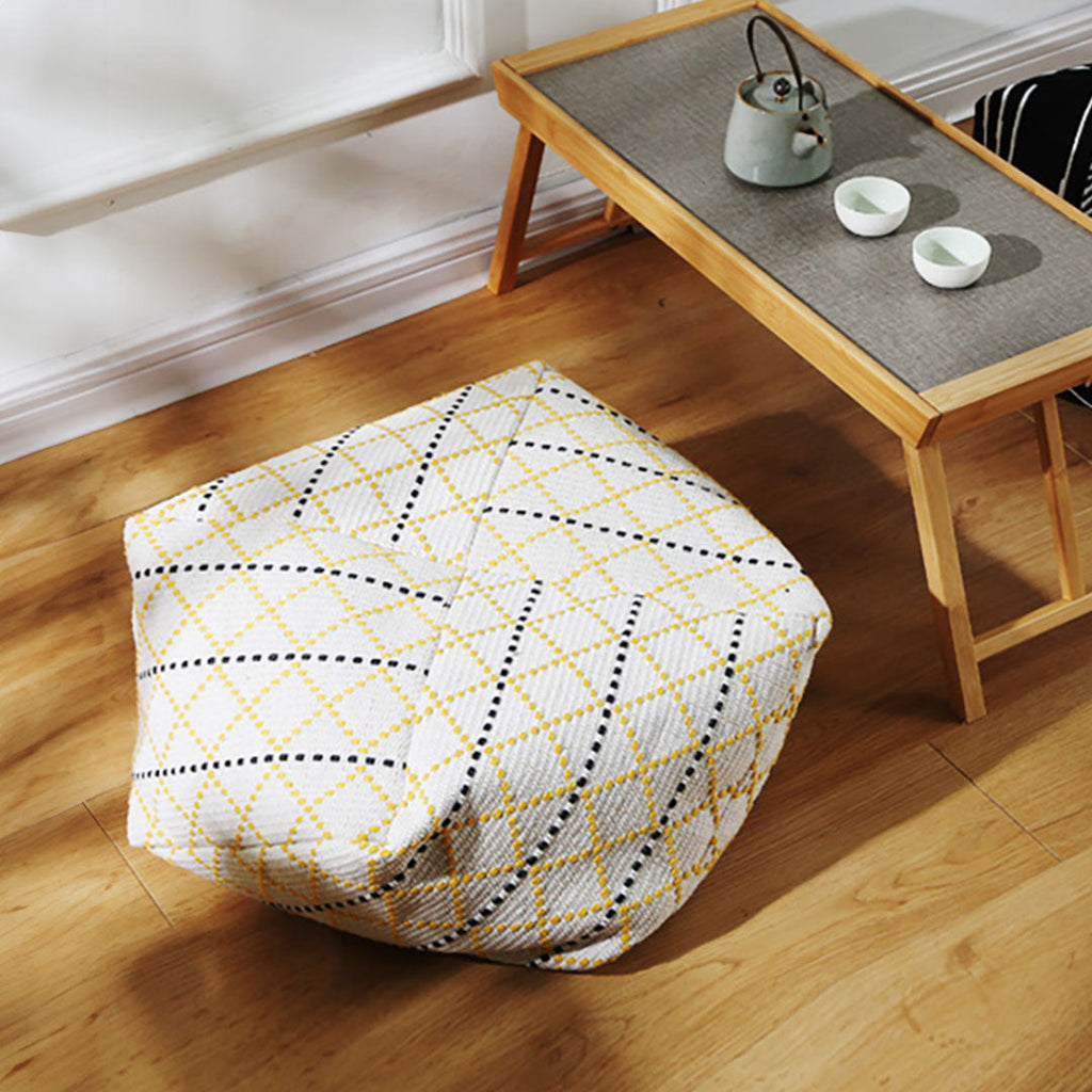 White Pouffe Cushion