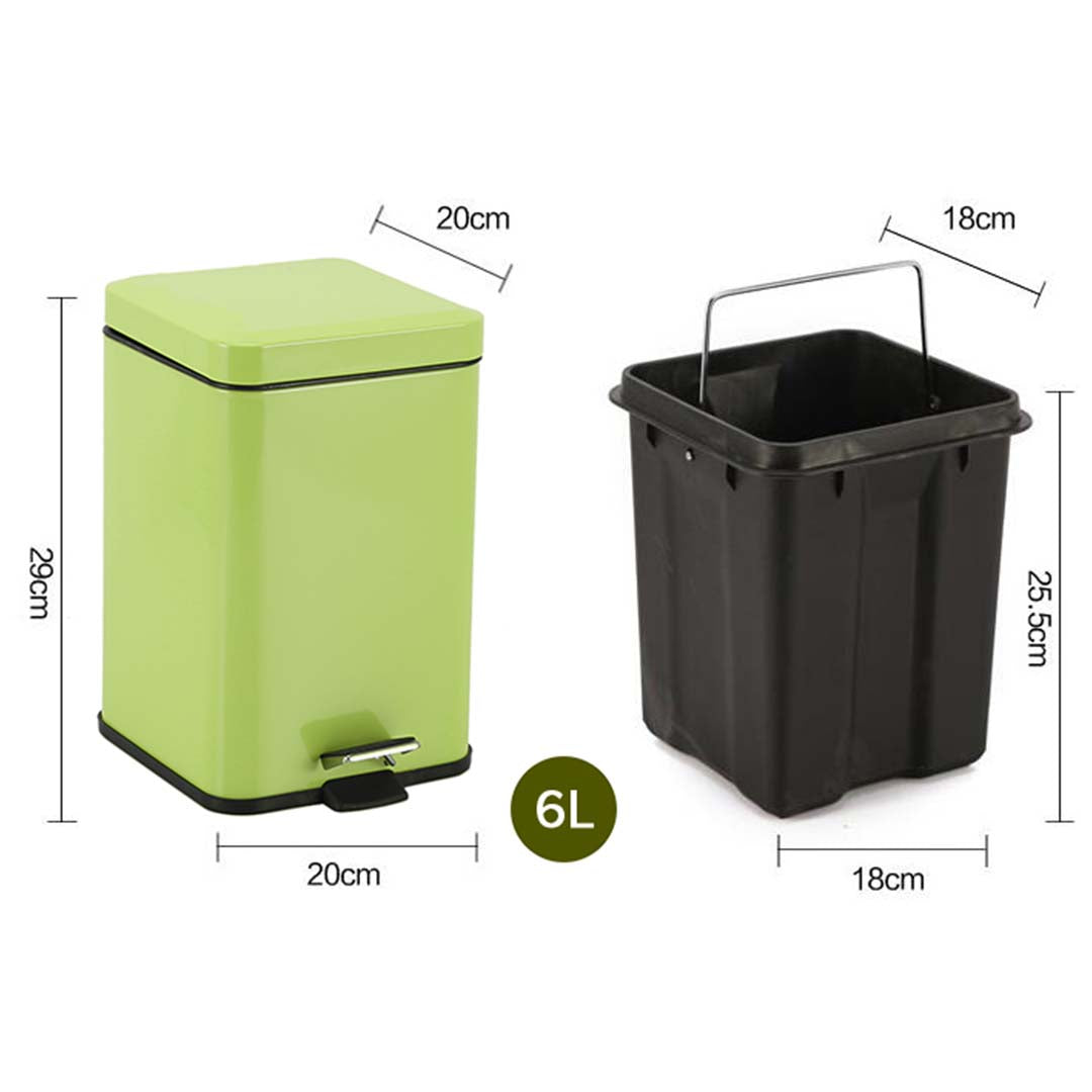 Square Pedal Trash Bin