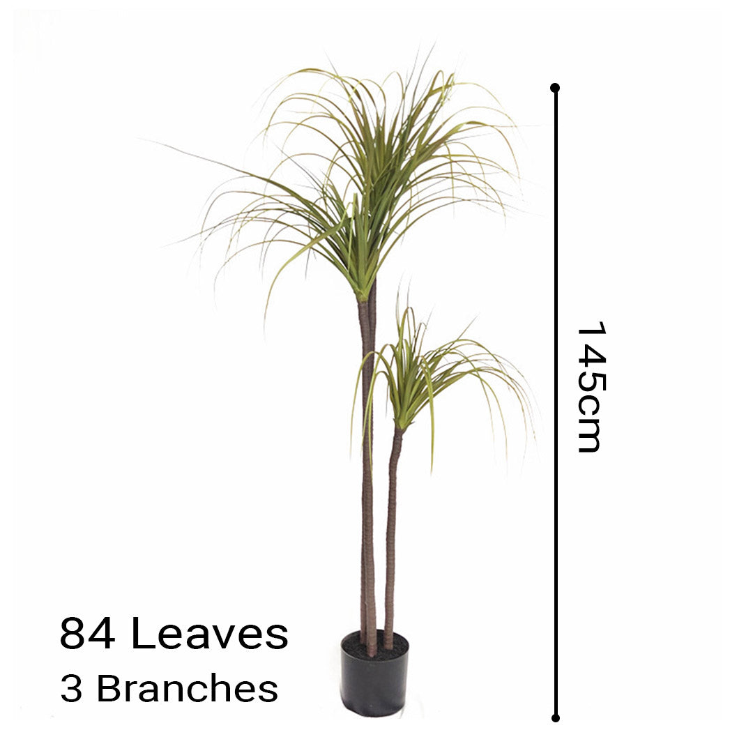 SOGA 4X 145cm Artificial Dracaena Plant Fake Potted, Simulation Tree Fake Plant Home Decor