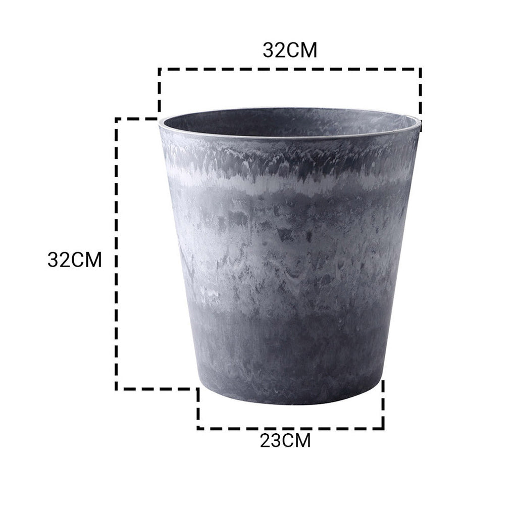 Cement Pattern Tapered Planter