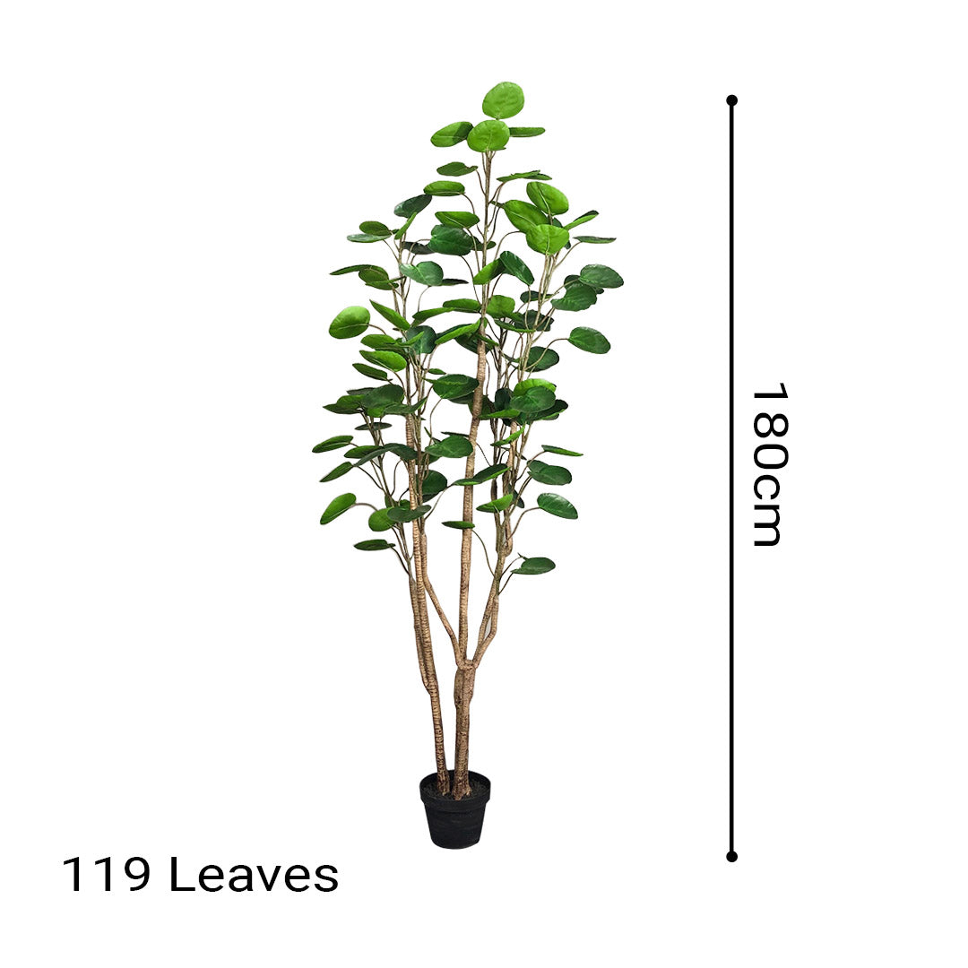 SOGA 2X 180cm Plastic Potted Polyscias Scutellaria Plant Home Garden Artificial Tree, Home Decor