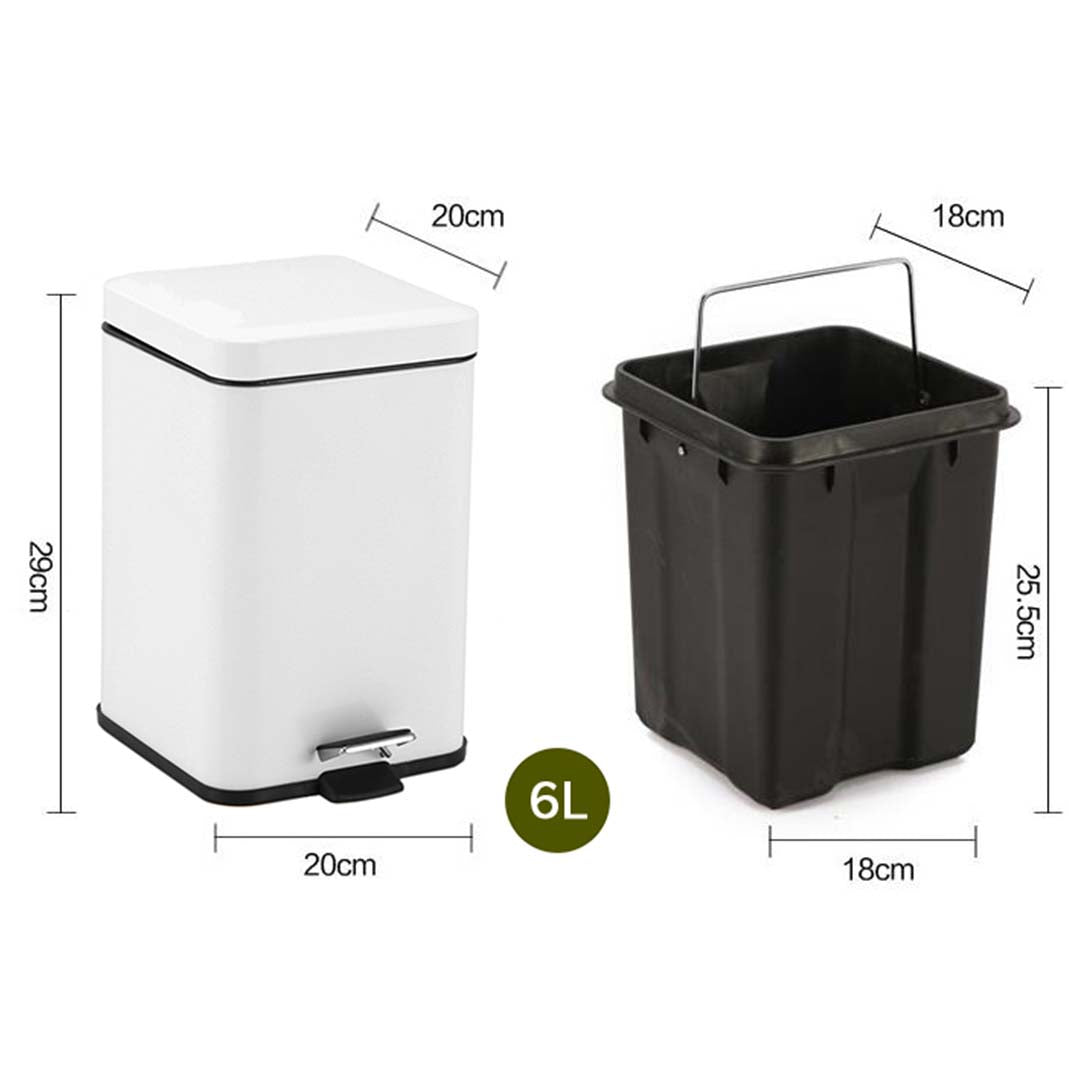 Square Pedal Trash Bin