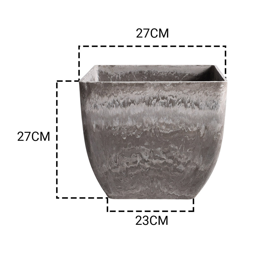 Square Cement Tapered Planter