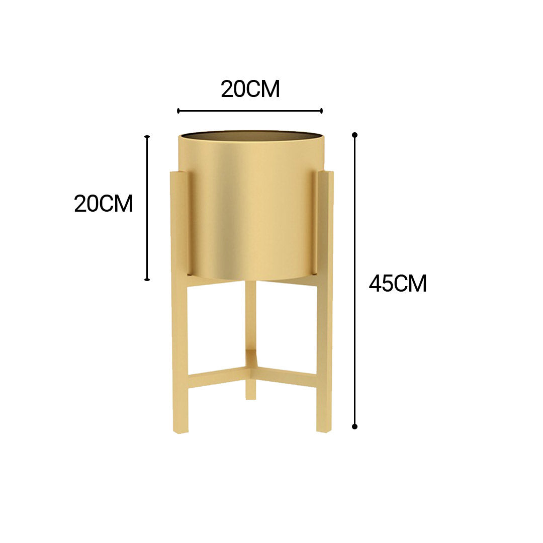 SOGA 4X 45CM Gold Metal Plant Stand with Flower Pot Holder Corner Shelving Rack Indoor Display
