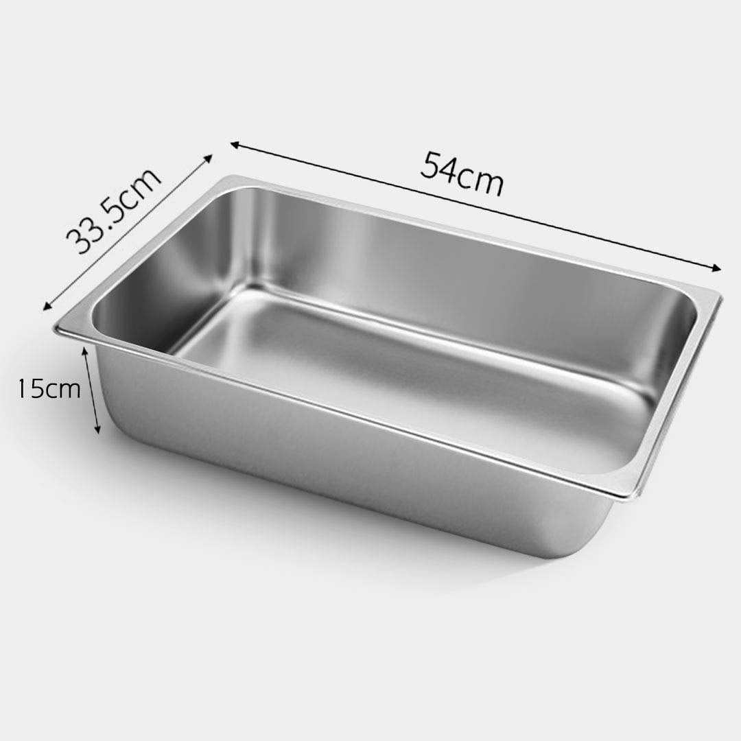 SOGA 12X Gastronorm GN Pan Full Size 1/1 GN Pan 15cm Deep Stainless Steel Tray