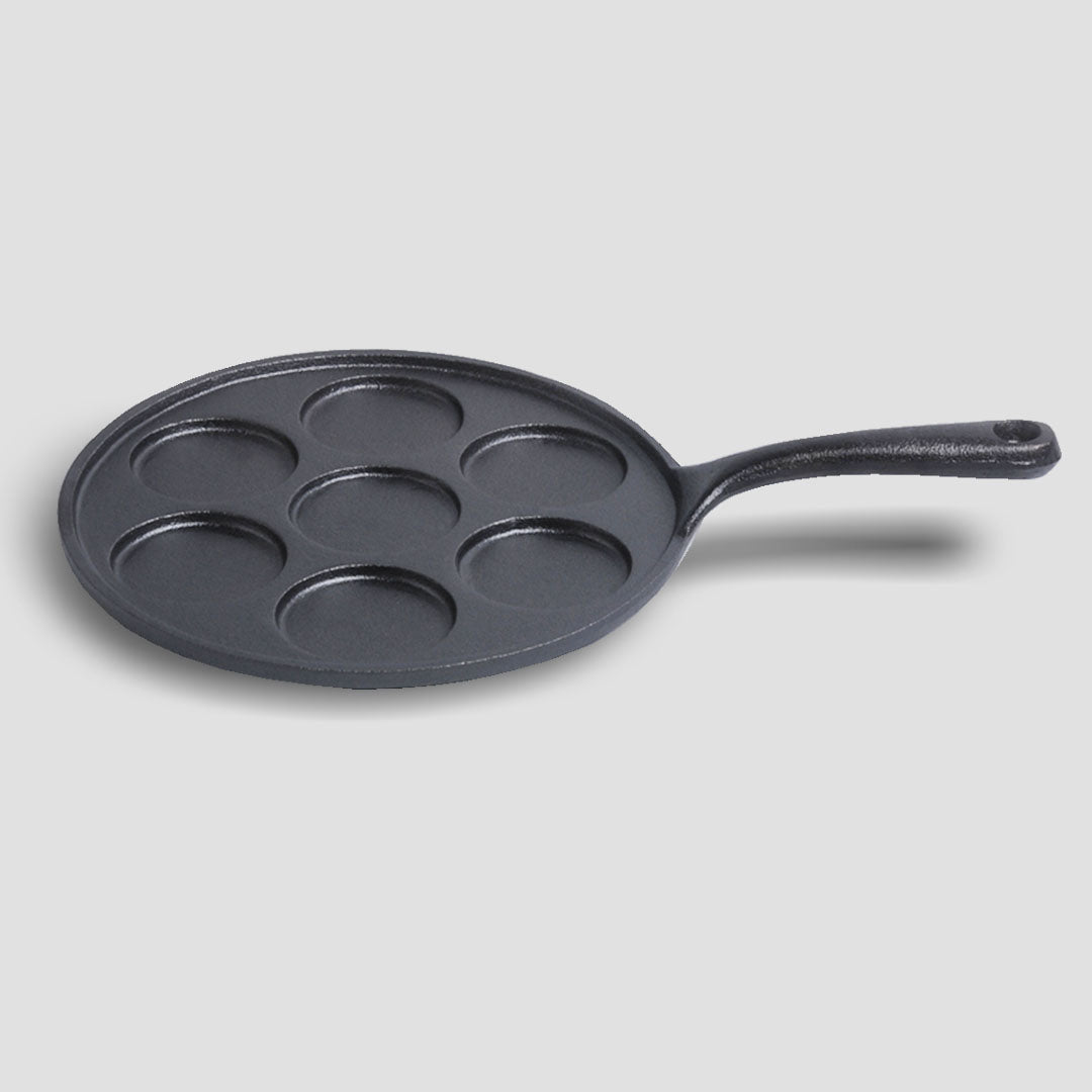 SOGA 2X 23cm Cast Iron Takoyaki Fry Pan Octopus Balls Maker 7 Hole Cavities Grill Mold