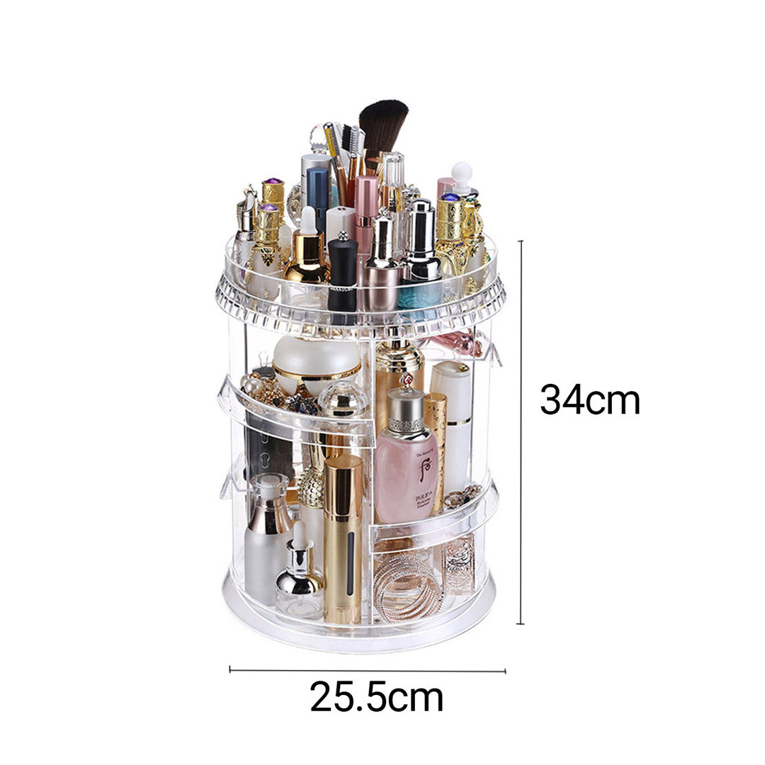 Rotating Makeup Organiser With Led Light